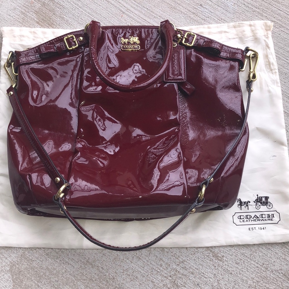 Coach Madison Juliette Patent Leather Satchel